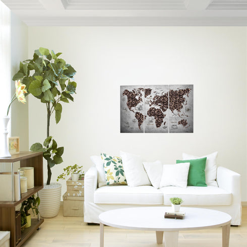 Wandbilder Wohnzimmer XXL Küche Kaffee Moderne Bilder Weltkarte